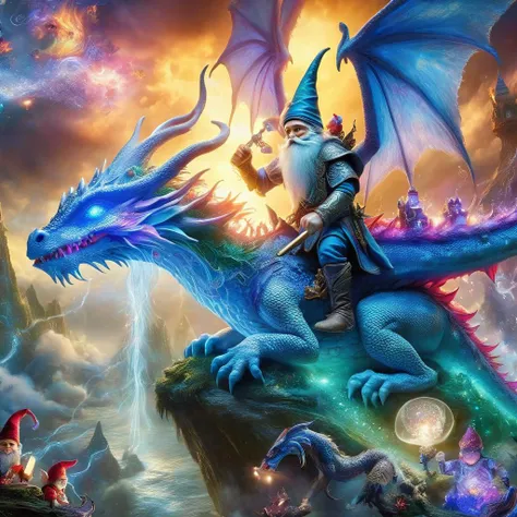 Fujifilm quality photograph (best quality)++, (masterpiece)++, (detailed)+, elf on the shelf fighting a Dragon, (fantasy illustration)1.3, enchanting Dragon battle elf on the shelf, mystical battle, (many gnomes battling)1.4 (whimsical charm).4 Otherworldly charm, mystical sky, (Luis Royo)1.2, (Yoshitaka Amano)1.1, moonlit night, soft colors, (detailed cloudscape)1.3, (high-resolution)1.2 (gnomes battling everywhere)1.2 , <lora:DonM3t3rn1tyXL-v1.1:0.8> DonM3t3rn1tyXL <lora:DonMD1g174l4sc3nc10nXL:0.8> DonMD1g174l4sc3nc10nXL <lora:Dragons:0.8> dragon <lora:EnvyMagicalXL01:0.8> magical <lora:FantasyLandscape:0.8> FanLan