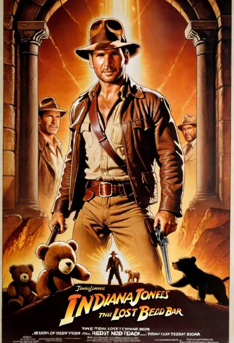 Movie poster of Indiana Jones and the Lost Teddy Bear