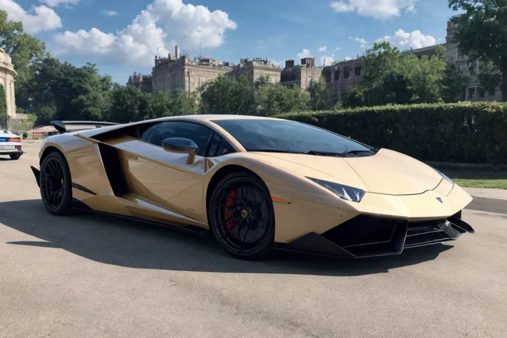 A high quality photo of a lamborghini luxury supercar