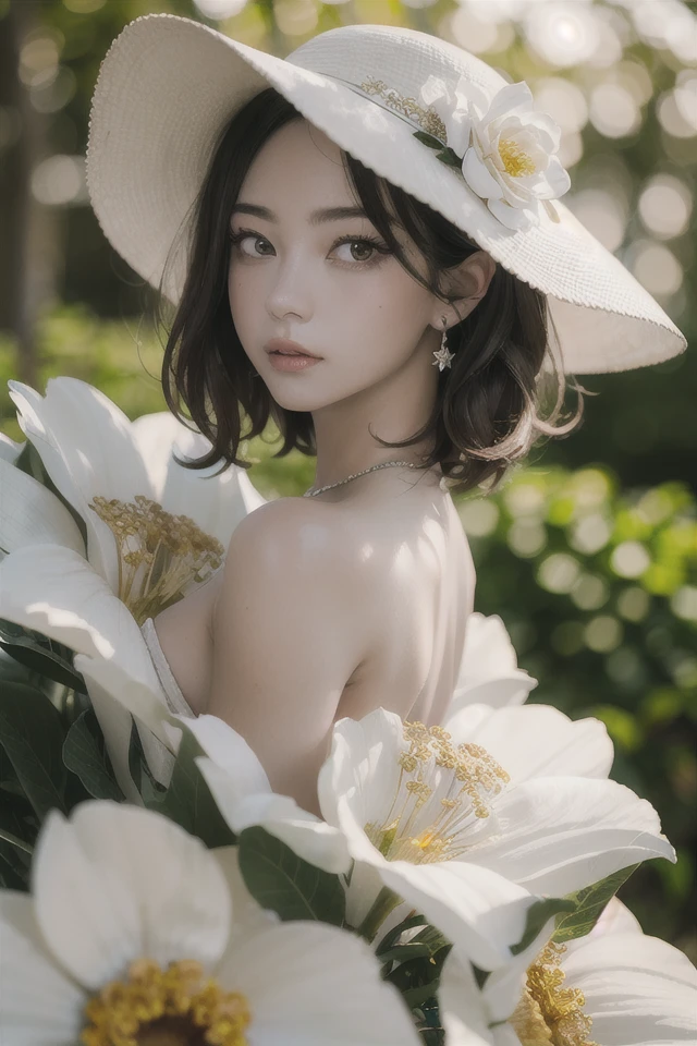 (masterpiece:1.25), best quality, (photograph:1.25), RAW photo, absurdres, 8K, HDR, lifelike,
young beauty, enchanting eyes, captivating face, lips, silky smooth skin, willowy stature,
(Kodak Portra 400), (texture), realistic lighting, ambient occlusion, real-time reflections, depth of field, bokeh, unreal-engine, <lora:ConceptAlraunePlantGirl_v2:1>