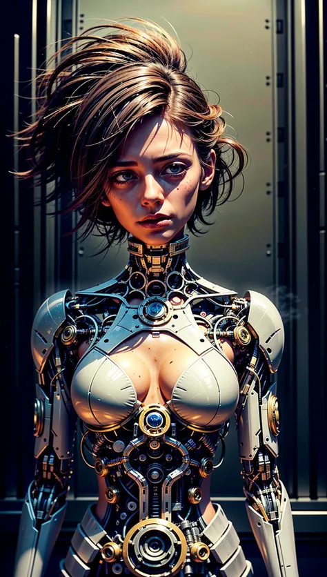 ((Best quality)), ((masterpiece)), (highly detailed:1.3),reelmech,In a future where technology has reached new frontiers, a groundbreaking innovation known as 'Real Mechanical Parts' has emerged. This revolutionary LoRa (Low Orbit Remote Access) technology enables the seamless integration of cybernetic and robotic enhancements onto a model human, resulting in astonishingly detailed and lifelike images that blur the boundaries between man and machine.Enter a world where the line between organic and synthetic beings becomes increasingly indistinguishable. The 'Real Mechanical Parts' technology allows individuals to transcend their biological limitations and embrace a new era of enhanced capabilities. Whether it's the precision and strength of robotic limbs, the computational power of cybernetic implants, or the sensory enhancements that bridge the gap between human and machine, these mechanical augmentations offer unprecedented possibilities.As society grapples with the ethical implications and societal impact of this groundbreaking technology, a myriad of stories unfold. The narrative delves into the personal journeys of those who choose to undergo the transformation, exploring their motivations, aspirations, and the profound consequences of merging with technology. The images produced through 'Real Mechanical Parts' capture the intricate details and nuances of these cybernetic enhancements, depicting a fusion of human and machine that challenges traditional notions of identity and existence.Beyond the personal stories, larger themes emerge within this world. Questions arise about the accessibility and affordability of such transformative technology, the divide between those who embrace augmentation and those who remain purely human, and the ever-present debate on the ethical boundaries of human-machine integration. The society depicted in this world grapples with the profound implications of 'Real Mechanical Parts' as it reshapes the fabric of everyday life.In the midst of these complex dynamics, conflicts and tensions arise. Underground movements advocating for human purity clash with those embracing the potential of cybernetic enhancements. Corporations seize the opportunity to capitalize on this emerging market, leading to a power struggle for control over the technology and its distribution. The struggle for personal identity and societal acceptance intertwines with political intrigue and technological advancements, shaping the destiny of this world.Within the realm of 'Real Mechanical Parts,' explore the multidimensional stories that unfold as humanity evolves into something new and extraordinary. Witness the triumphs and tragedies, the exploration of identity, and the exploration of what it means to be human in a world that blurs the lines between biology and machinery,HDR (High Dynamic Range),Ray Tracing,NVIDIA RTX,Super-Resolution,Unreal 5,Subsurface scattering,PBR Texturing,Post-processing,Anisotropic Filtering,Depth-of-field,Maximum clarity and sharpness,Multi-layered textures,Albedo and Specular maps,Surface shading,Accurate simulation of light-material interaction,Perfect proportions,Octane Render,Two-tone lighting,Low ISO,White balance,Rule of thirds,Wide aperature,8K RAW,Efficient Sub-Pixel,sub-pixel convolution,luminescent particles, <lora:reelmech1v2:0.6>