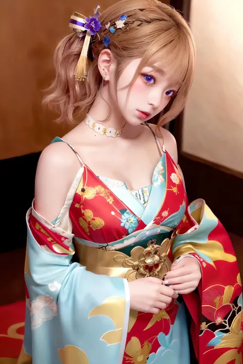 ((extremely detailed CG unity 8k wallpaper,masterpiece, best quality, ultra-detailed, beautiful detailed eyes:1.2), cinematic lighting
1girl, MARiA, <lyco:GoodHands-beta2:1.0>, (japanese clothes:1.4), indoors