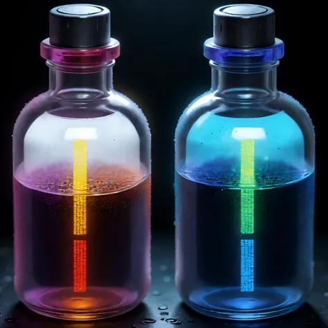 (vibrant vials:1.16), ((pointillism) inspired artwork:1.19), (cyberpunk cyborg composition:1.14), ultimate mode miraidon, 4k', daz studio genesis iray, you know