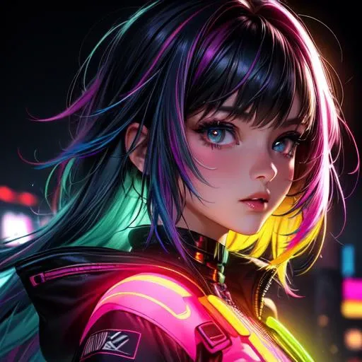 anime girl with colorful hair and a colorful dress, rossdraws pastel vibrant, rossdraws cartoon vibrant, anime style 4 k, beautiful anime portrait, artgerm colorful!!!, ! dream artgerm, beautiful anime girl, anime styled digital art, anime art wallpaper 4k, anime art wallpaper 4 k, digital anime art, extremely detailed artgerm, rainbow hair