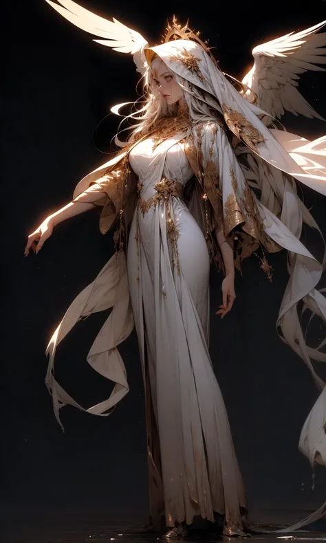 (masterpiece,best quality,beautiful and aesthetic:1.2),(black background:1.0),[(black background:1.0)::5],
Seraphim,holy angel,angel,huge wings,standing above the clouds,majestically looked down,huge portrait,giant creatures,a peaceful breath,mysterious light,spirit creatures,(detail fingers),free will,wind and fire go hand in hand,Cherubim,Ophanim,noble,
(full body:1.5), (ObKnegative_hand Negative Embedding _negative_hand:1.1)