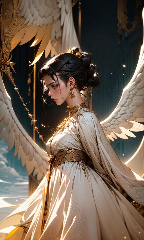 (dramatic, gritty, intense:1.4),(masterpiece,best quality,beautiful and aesthetic:1.2),
Seraphim,holy angel,angel,huge wings,standing above the clouds,majestically looked down,huge portrait,giant creatures,a peaceful breath,mysterious light,spirit creatures,(detail fingers),free will,wind and fire go hand in hand,Cherubim,Ophanim,noble,
ObKnegative_hand Negative Embedding _negative_hand