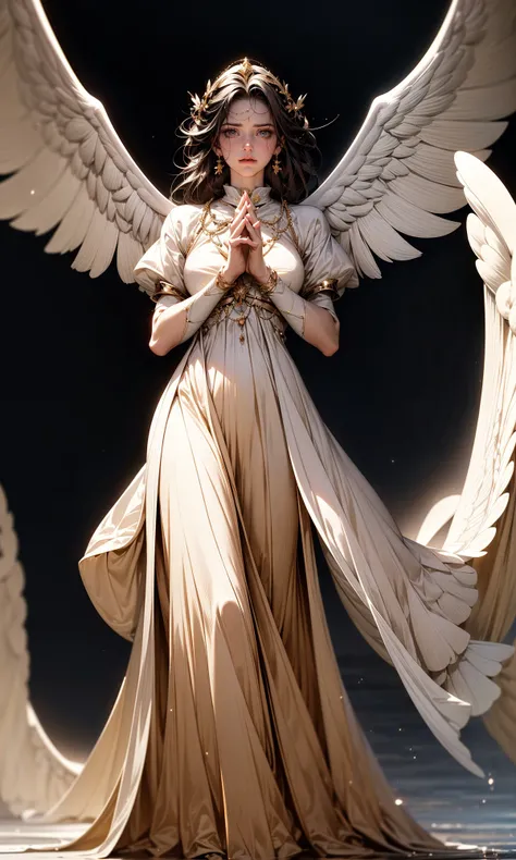 (dramatic, gritty, intense:1.4),(masterpiece,best quality,beautiful and aesthetic:1.2),
Seraphim,holy angel,angel,huge wings,standing above the clouds,majestically looked down,huge portrait,giant creatures,a peaceful breath,mysterious light,spirit creatures,(detail fingers),free will,wind and fire go hand in hand,Cherubim,Ophanim,noble,
ObKnegative_hand Negative Embedding _negative_hand