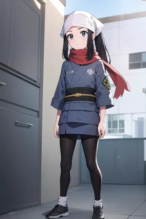 pokemonakari, <lora:pokemonakari-lora-nochekaiser:1>,
pokemonakari, black hair, (grey eyes:1.5), long hair, ponytail, sidelocks, (small breasts:1.2),
BREAK black pantyhose, black undershirt, brown footwear, head scarf, jacket, loose socks, pantyhose, red scarf, sash, scarf, shoes, socks, white headwear, white pantyhose,
BREAK looking at viewer, (full body:1.2), upper body,
BREAK outdoors, city, sky,
BREAK <lyco:GoodHands-beta2:1>, (masterpiece:1.2), best quality, high resolution, unity 8k wallpaper, (illustration:0.8), (beautiful detailed eyes:1.6), extremely detailed face, perfect lighting, extremely detailed CG, (perfect hands, perfect anatomy),