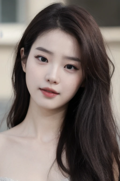 (realistic, photo-realistic:1.37),(8k, RAW photo, best quality, masterpiece:1.2), (textured skin,realistic skin texture:1.2),(medium chest:0.8),Natural light,ray tracing,cinematic lighting,cute,ultra-detailed,physically-based rendering, ultra high res, looking at viewer,photorealistic,realistic, solo, photorealistic, best quality,extremely detailed face,extremely detailed eyes and face, beautiful detailed eyes,absurdres, incredibly absurdres,childish looks,Messy hair, floating hair,<lora:iu_V35:0.4>,<lora:cuteGirlMix4_v10:0.4>,pureerosface_v1:0.2