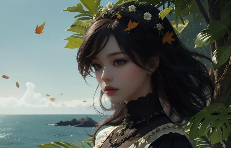 <lora:leafgirl:0.8>, leafgirl, [full body:0.7],
Extensive, lao woman, a girl holds plants and leaves. art inspired by alessio albi, smooth, 8k high definition trending on artstation highly detailed dynamic wide shot., detailed face, ocean, [by Hariton Pushwagner:0.5], [named Susan],(ultra high res:0.5), aesthetic, gothic art, (best quality:0.5),
