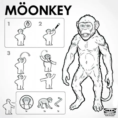 become monkey<lora:ikea_instructions_xl_v1_5:1>