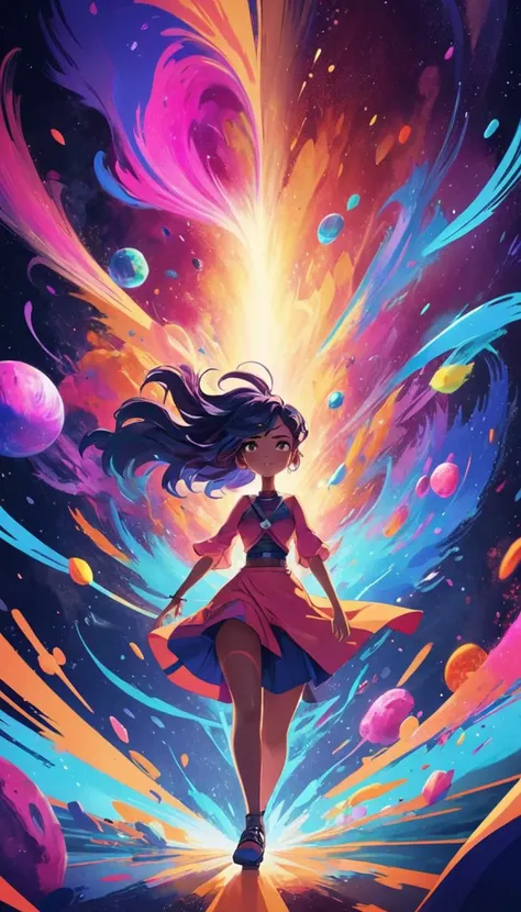 Mixer Studios colorful animation the edge of my universe. Energetic motion, stylized characters, lush painterly backgrounds