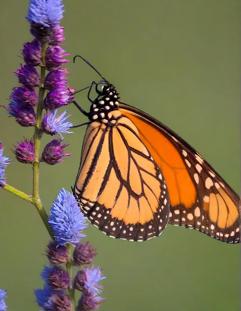 A migrating monarch butterfly