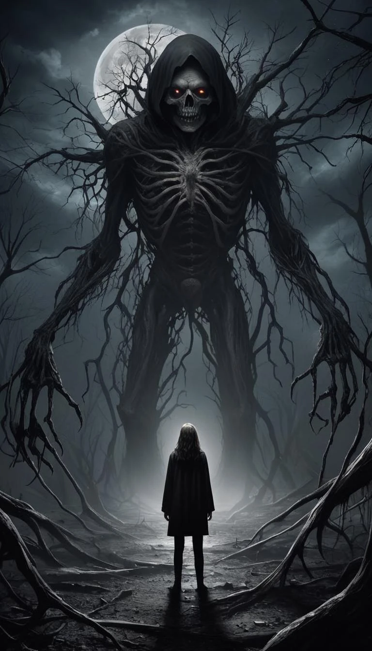 horror-themed the edge of my universe . eerie, unsettling, dark, spooky, suspenseful, grim, highly detailed