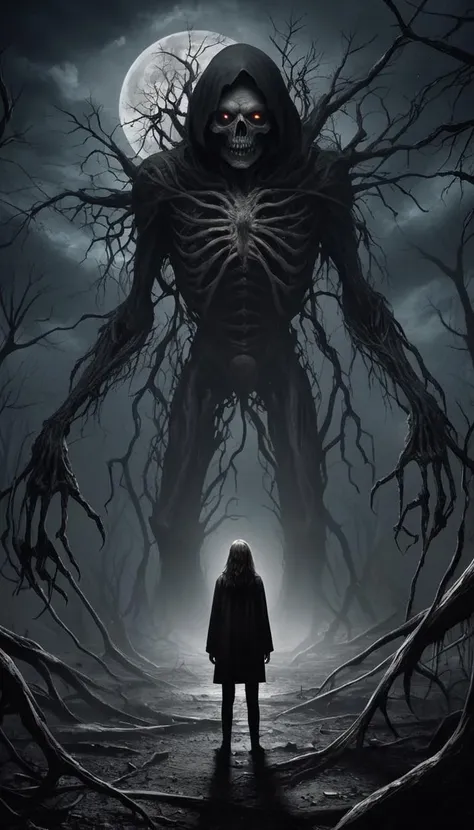 horror-themed the edge of my universe . eerie, unsettling, dark, spooky, suspenseful, grim, highly detailed