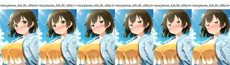 1girl, hiryuusummer, (kani biimu), (yuzu modoki), light smile, (close-up), brown hair, brown eyes, one side up, (torogao), striped hoodie, open jacket, bikini under clothes, blush, large breasts, orange bikini, bandeau, tube top, frills, natural lighting, blue sky, beach, detailed scenery, (masterpiece, best quality, very aesthetic), highly detailed, finely detailed, <lora:hiryuu_animaginexl31_2-27:1> <lora:test-boldline_xl:-0.6> ((nose blush)), (3d render:0.01) <lora:jitome_AXL30_v09a:0>