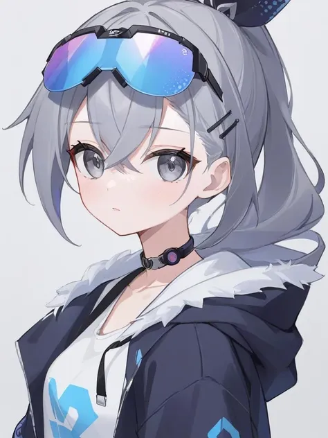 Yinglang girl,gray eyes,goggles,<lora:xl_yinglang girl-000007:0.8>,hoodie, masterpiece, best quality,