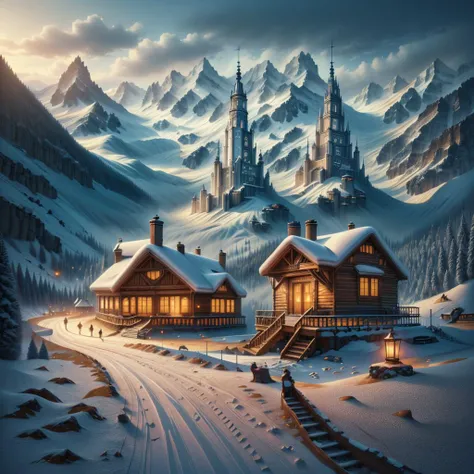 <lora:Holy_Castle:1> winter