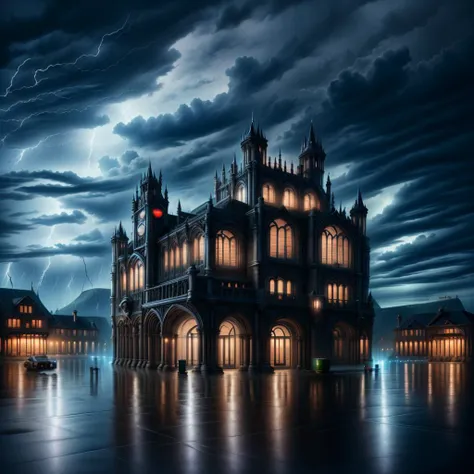 <lora:Holy_Castle:1> thunderstorm