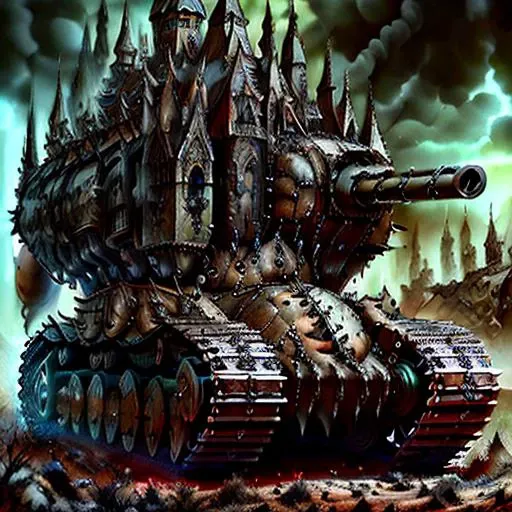 <lora:StackedCityAI:1> a StackedCityAI GothicHorrorAI tank, <lora:GothicHorrorAI:1>