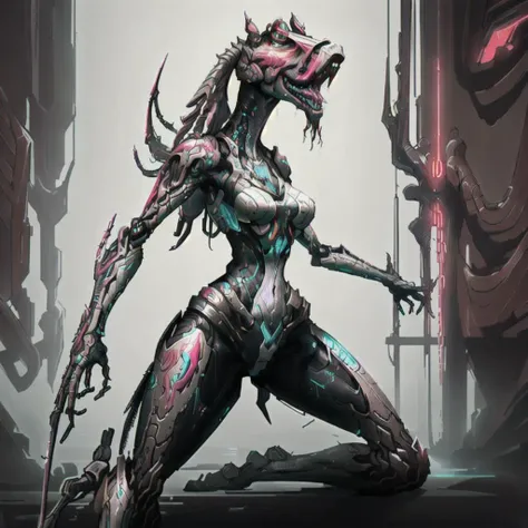 masterpiece, best quality, jar jar binks, Beautiful Art Style, 1girl, young woman, tie, detailed, swimming pool, battoujutsu stance,   WARFRAME,  <lora:warframe_v1-000012:0.8> <lora:jarJarBinksGunganStar_v3:0.6>  CyberpunkAI, neon,  <lora:CyberPunkAI:0.8>