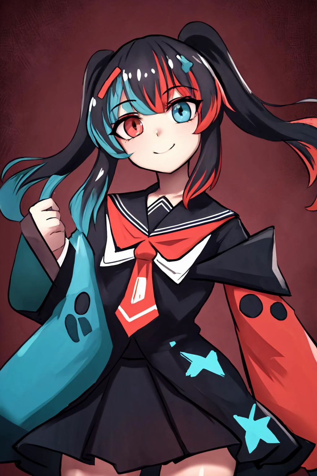 Highly detailed, High Quality, Masterpiece, beautiful, Switch-chan, light smile, looking at viewer, closed mouth, cowboy shot, aztodio, <lora:Switchchan:0.8>