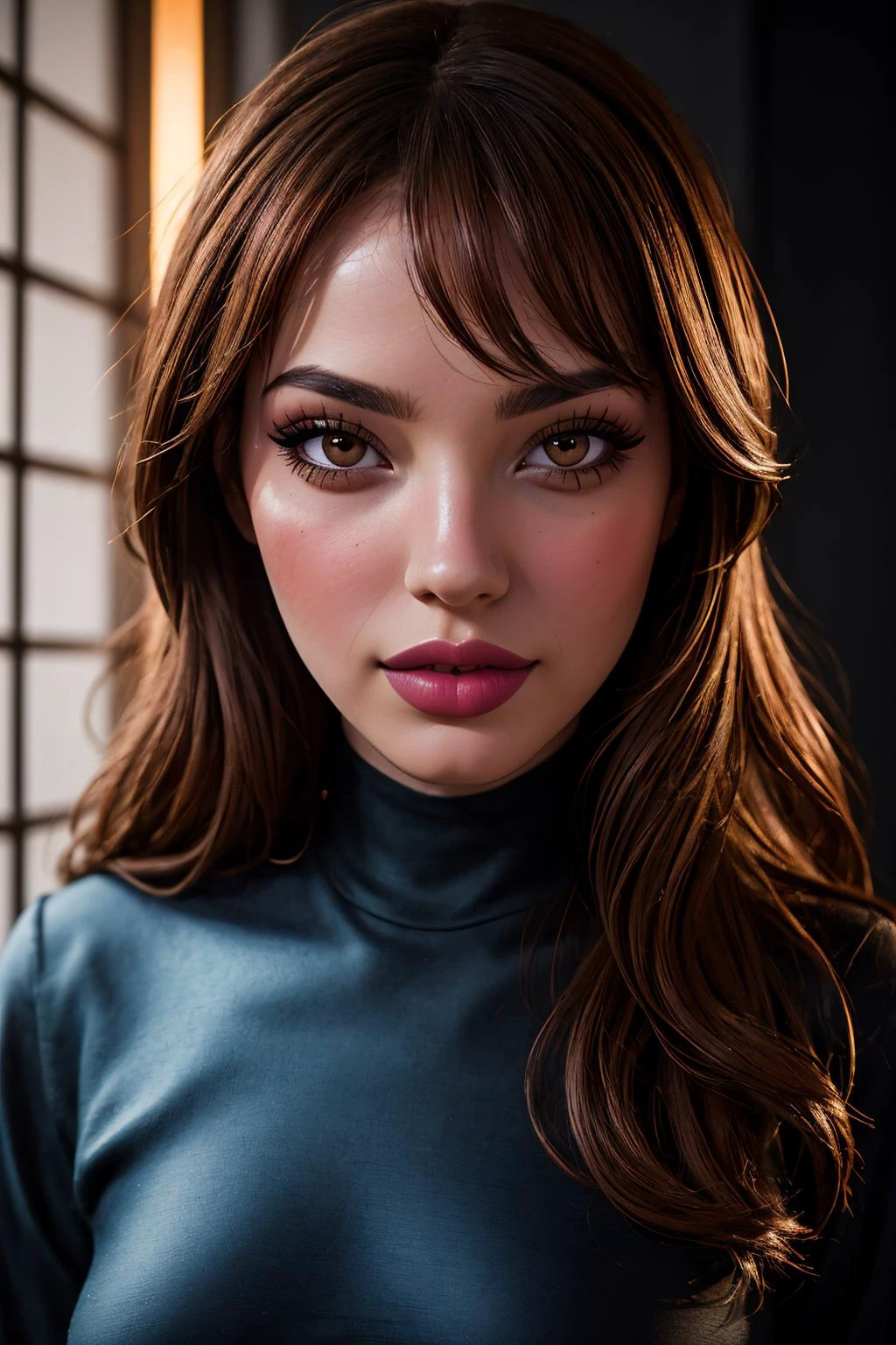 <lora:juliaAP1.0:0.7> julia, 1girl, makeup, dress
perfect anatomy, perfect proportions, fit, narrow waist, navel,
cinematic, eyeshadow, long eyelashes,
anatomical, good hands,
nsfw,
Japanese, Cambodian, Yakuza,
Tindar Light effect
detailed eyes, detailed face, (perfect pupils), perfect nipples,
beautiful composition, fantasy, mystical,
triadic lighting, vivid light, high contrast, dark shadows,
ethereal, colorful, detailed, <lora:weight_slider_v2:-0.3>, (masterpiece, best quality:1.2), extremely high detail
A breathtaking full body portrait of pure femininity, highlighting unparalleled beauty, captivating eyes, and skillful makeup with blush. The scene is adorned with intricate details, and the harmonious background creates a perfect balance., photorealistic, photograph, photo, dlsr, FujiFilm, extremely high detail