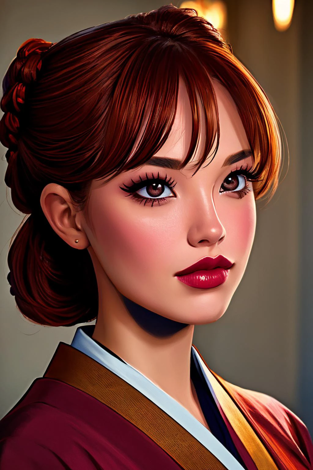 <lora:juliaAP1.0:0.7> julia, 1girl, makeup, dress
perfect anatomy, perfect proportions, fit, narrow waist, navel,
cinematic, eyeshadow, long eyelashes,
anatomical, good hands,
nsfw,
Japanese, Cambodian, Yakuza,
Tindar Light effect
detailed eyes, detailed face, (perfect pupils), perfect nipples,
beautiful composition, fantasy, mystical,
triadic lighting, vivid light, high contrast, dark shadows,
ethereal, colorful, detailed, <lora:weight_slider_v2:-0.3>, (masterpiece, best quality:1.2), extremely high detail
A breathtaking full body portrait of pure femininity, highlighting unparalleled beauty, captivating eyes, and skillful makeup with blush. The scene is adorned with intricate details, and the harmonious background creates a perfect balance., photorealistic, photograph, photo, dlsr, FujiFilm, extremely high detail