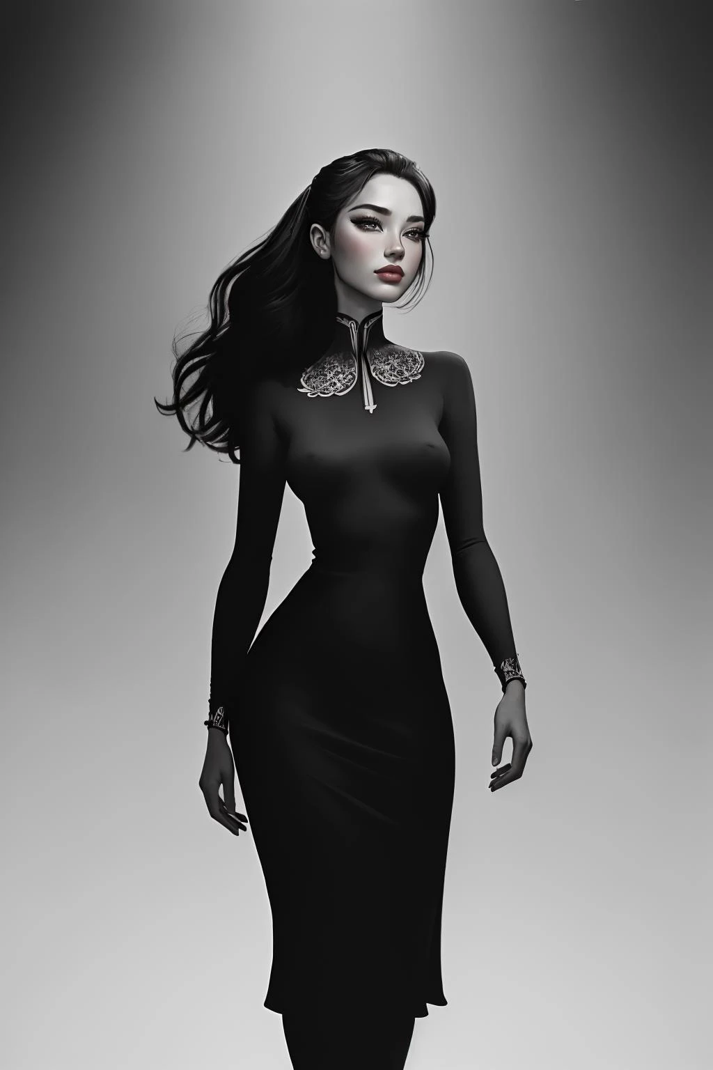 <lora:juliaAP1.0:0.7> julia, 1girl, makeup, dress
perfect anatomy, perfect proportions, fit, narrow waist, navel,
cinematic, eyeshadow, long eyelashes,
anatomical, good hands,
nsfw,
Japanese, Cambodian, Yakuza,
Tindar Light effect
detailed eyes, detailed face, (perfect pupils), perfect nipples,
beautiful composition, fantasy, mystical,
triadic lighting, vivid light, high contrast, dark shadows,
ethereal, colorful, detailed, <lora:weight_slider_v2:-0.3>, (masterpiece, best quality:1.2), extremely high detail
A breathtaking full body portrait of pure femininity, highlighting unparalleled beauty, captivating eyes, and skillful makeup with blush. The scene is adorned with intricate details, and the harmonious background creates a perfect balance., photorealistic, photograph, photo, dlsr, FujiFilm, extremely high detail