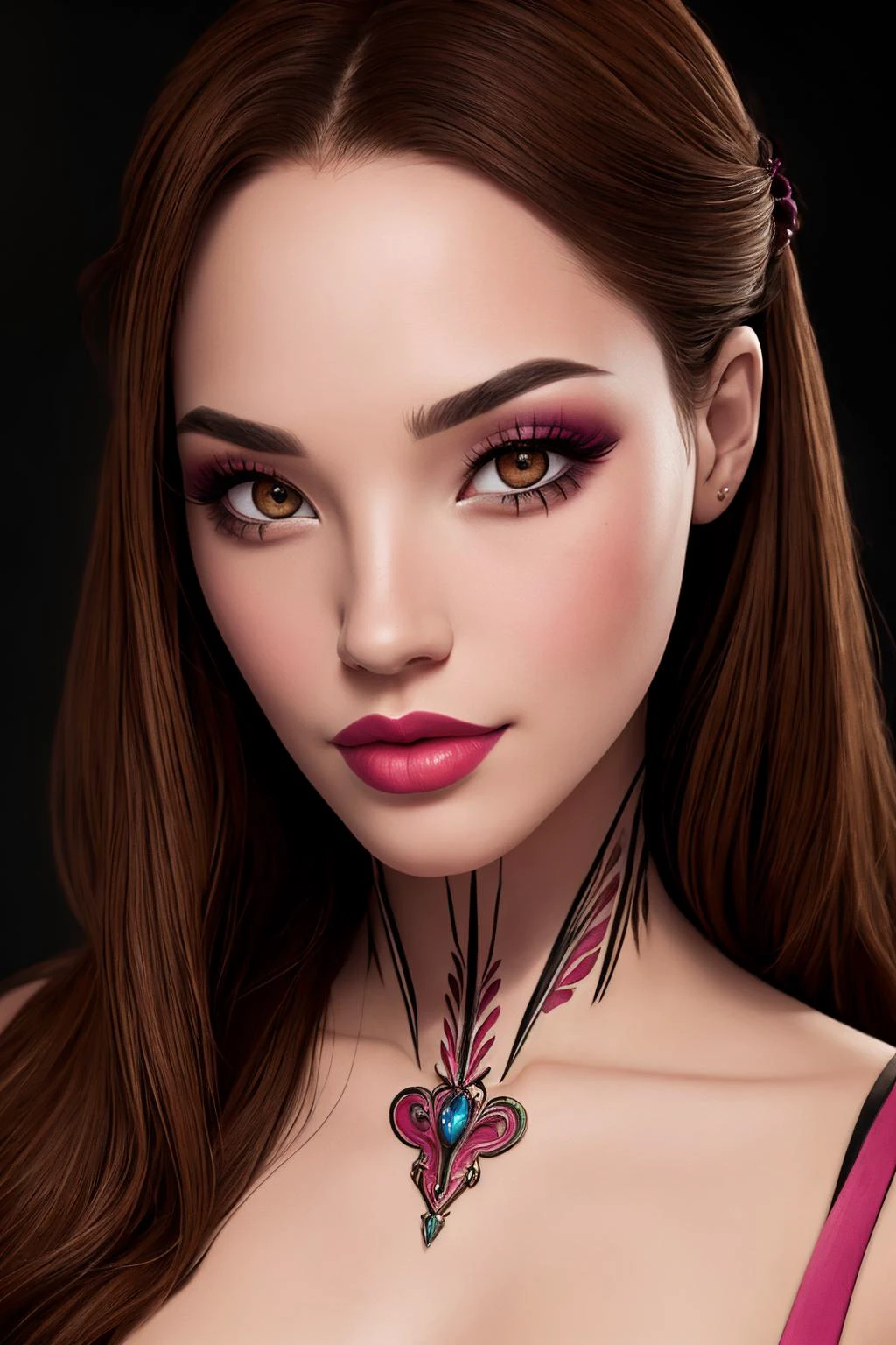 <lora:juliaAP1.0:0.7> julia, 1girl, makeup, dress
perfect anatomy, perfect proportions, fit, narrow waist, navel,
cinematic, eyeshadow, long eyelashes,
anatomical, good hands,
nsfw,
Japanese, Cambodian, Yakuza,
Tindar Light effect
detailed eyes, detailed face, (perfect pupils), perfect nipples,
beautiful composition, fantasy, mystical,
triadic lighting, vivid light, high contrast, dark shadows,
ethereal, colorful, detailed, <lora:weight_slider_v2:-0.3>, (masterpiece, best quality:1.2), extremely high detail
A breathtaking full body portrait of pure femininity, highlighting unparalleled beauty, captivating eyes, and skillful makeup with blush. The scene is adorned with intricate details, and the harmonious background creates a perfect balance., photorealistic, photograph, photo, dlsr, FujiFilm, extremely high detail