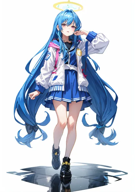 1girl, long hair, blue hair, iechan, white background, <lora:iechan:0.4> <lyco:STAREMOTESV2-20:0.8>, <lora:add_detail:0.4>, (full body,:1.2)