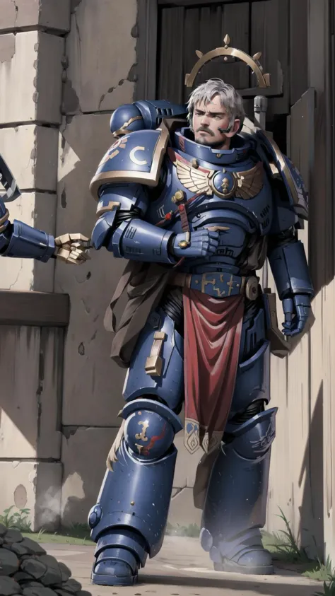 <lora:ULTRAMARINES MK1 by CCARAXESS - 40K:0.8> ultramarine, primus, bladeguard, incursor, primaris, victirix, BREAK, Cato Sicarius, Master of the Guard, Champion of Macragge, Grand Duke of Talassr, masterpiece, best quality, extremely detailed, highly quality, 4k, sharp focus, professional, sharp focus, award winning, cinematic lighting, octane render, unreal engine, volumetrics dtx, Wallpaper,