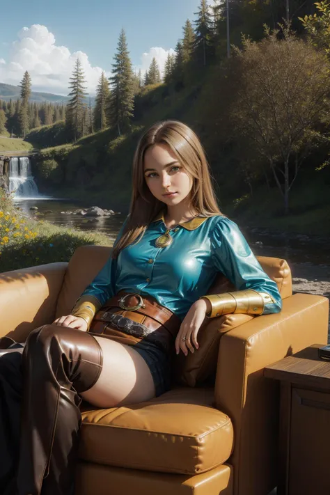 ZM_rosie, mundane Redshift render, Auroracore, highly detailed, High exposure of a Steampunk Exhausted Palauan ([Arena:Loveseat:4]:1.3) , it is smooth, it is in a Fairy-Tale setting, background is Nonchalant city, dense woods and grass, at Dawn, soft focus, [ (light art stylized by Alfredo Jaar:0.7) , (Diego Velázquez:1.1) ::14], Overdetailed art, Dark, cinematic lighting, Zoom lens, Cathode tube, Blue and Yellow, opulent, 64K, HDR