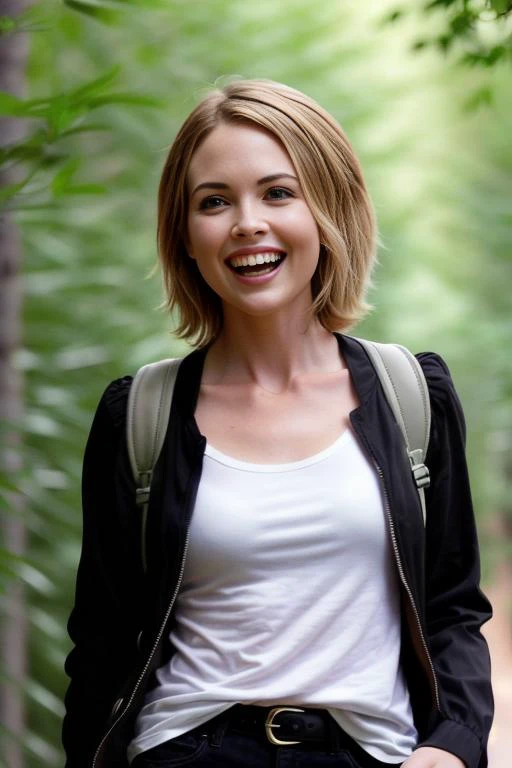 LarC0x_V1_TTX031, (carefree facial expression:1.2), (smiling face:1.2), (forest ambiece.1.2), black shirt, balck jacket, black throusers (walking pose:1.2),
(flawless skin), (natural light), (high quality photography), (nikon d850 50mm), (intricate details), (8k), (HDR), (sharp focus),