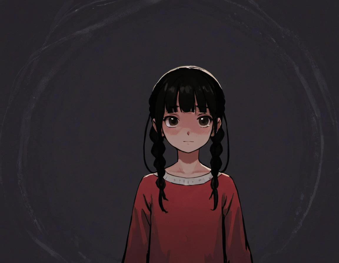 1girl, solo, ,1girl,dark background,painting (medium)