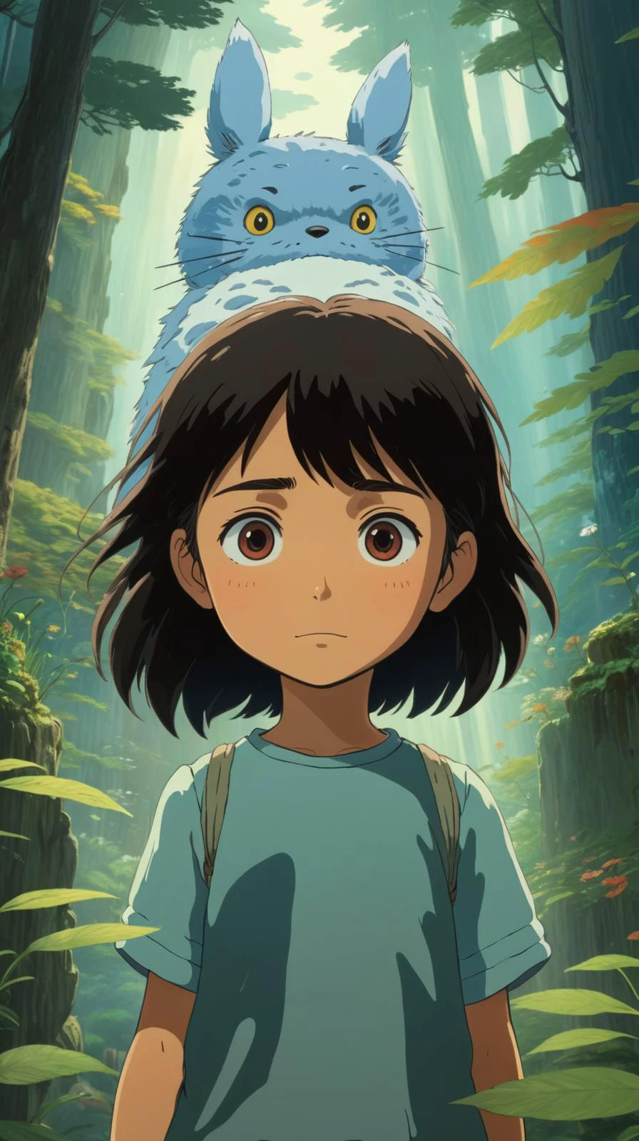 1girl, solo, looking at viewer, <lora:Studio Ghibli Style:1>,Studio Ghibli Style, masterpiece,best quality,extremely detailed,fine details,official art,unity 8k wallpaper,4K,8K,UHD, antiBlur,photography, abstract background