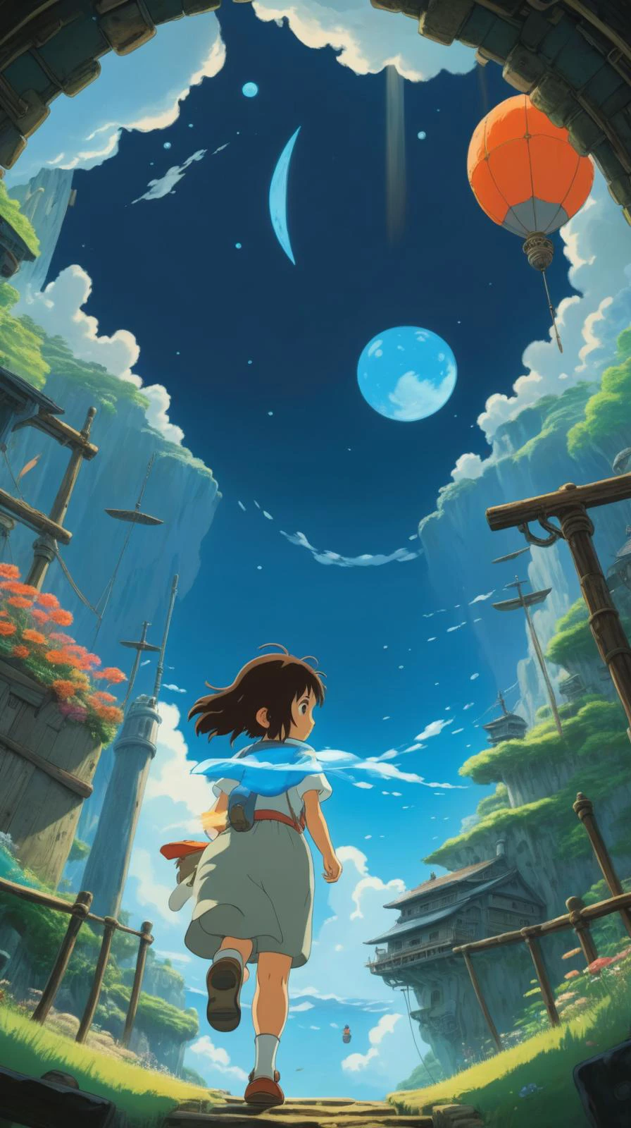1girl, solo, looking at viewer, <lora:Studio Ghibli Style:1>,Studio Ghibli Style, masterpiece,best quality,extremely detailed,fine details,official art,unity 8k wallpaper,4K,8K,UHD, antiBlur,photography, abstract background