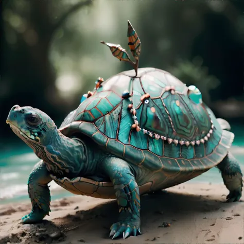 <lora:bohoai:0.8>, bohoai turtle, masterpiece, 8k, high resolution, shallow depth of field, sharp focus