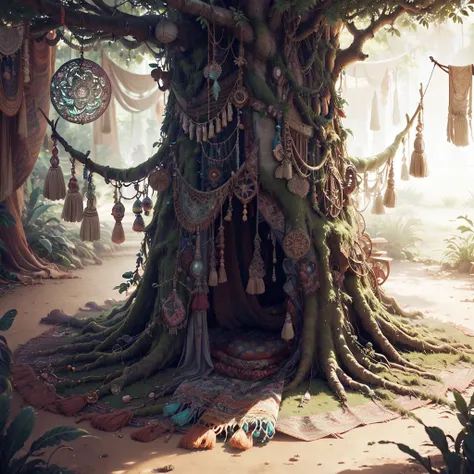 <lora:BohoAI:.8>, bohoai tree