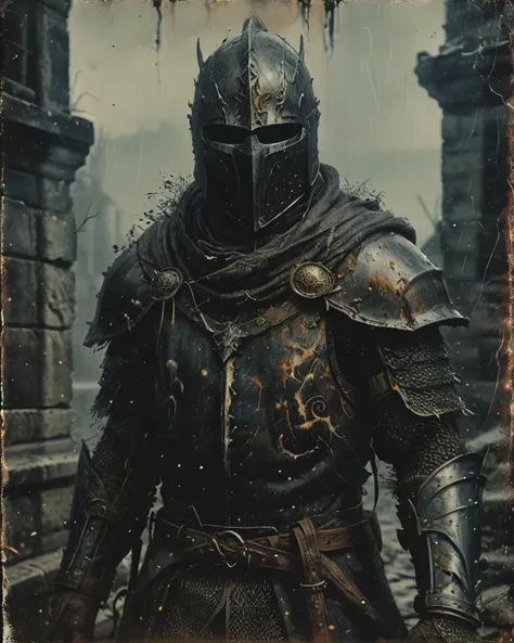 highly detailed, Dark Souls, wearing Authentic outfit, Thunderstorm, ultrafine detailed, triadic, <lora:Vintage_Street_Photo:1>