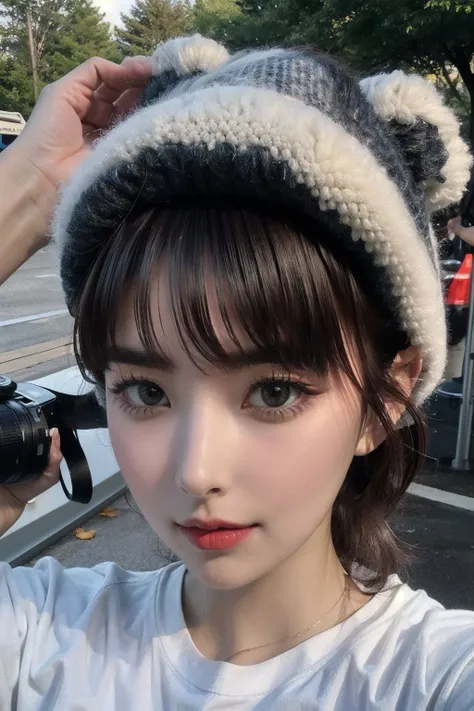 <lora:add_detail:0.8> , a photo of kikigram_97, close up, <lora:kikigram_97-12:0.9>, (intricate details:0.8), (hdr, hyperdetailed:1.2), outdoors, t-shirt,