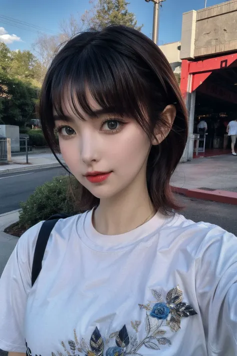 <lora:add_detail:0.8> , a photo of kikigram_97, close up, <lora:kikigram_97-12:0.9>, (intricate details:0.8), (hdr, hyperdetailed:1.2), outdoors, t-shirt,