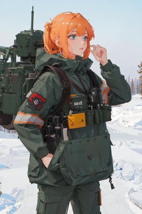 1girl, solo, militaryru, <lora:militarytyan:1>,