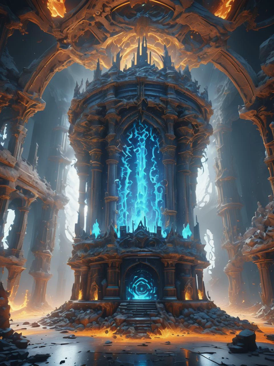 ((best quality)), ((masterpiece)), ((realistic,digital art)), (hyper detailed),DonMPl4sm4T3chXL Ruined Kingdom Immortality,Silt,Abyssal Plain, octane rendering, raytracing, volumetric lighting, Backlit,Rim Lighting, 8K, HDR, <lora:DonMPl4sm4T3chXL-000010:0.7>