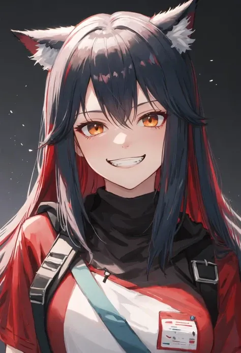 best quality, masterpiece, highres, solo, {texas_arknights:0.90}, evil_grin, evil_smile, grin, portrait, looking at viewer