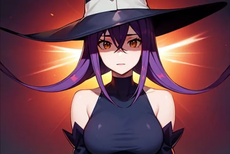 best quality, masterpiece, upper body, <lora:Blair:0.7>, blair's hat, black dress, detached sleeves