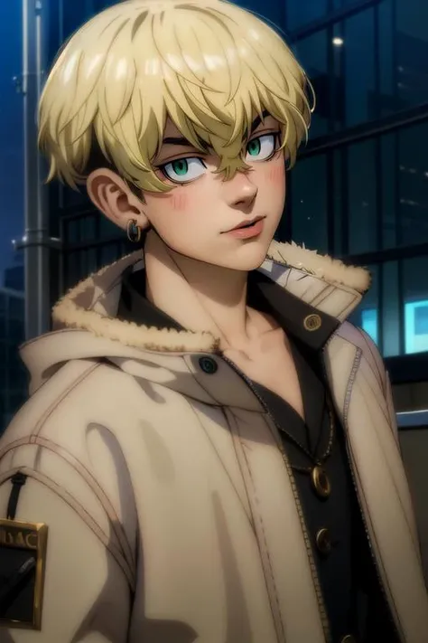 (best quality:1.1), (masterpiece:1.4), photorealistic, , , depth of field, ligne claire, , 1boy, solo, male focus, <lora:chifuyu_matsuno:0.92>, chifuyu_matsuno, blonde hair, green eyes, , , bangs, , jewelry, jacket, , , islamic golden age, 4k resolution