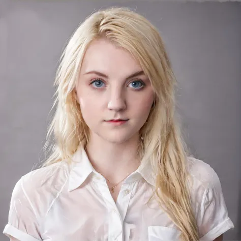 l0n42023, <lora:l0n42023:0.85> teenage, blonde hair, blue eyes, wearing a white blouse