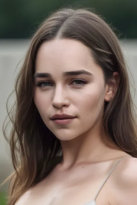 portrait of (young:1.0) sks woman, (oiled shiny skin:1.0), (subtle profile angle:1.0),
(8k uhd:1.0), (best quality:1.0), (masterpiece:1.0), (sharp focus:1.0), (simple-grey-backdrop:1.1),
<lora:CR-Emilia-Clarke-small-v1-malcolmrey:0.8>