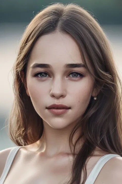 (close-up:1.0) portrait of (young:1.0) sks woman, (oiled shiny skin:1.0), (tilted-head:1.0), (tilted-angle:1.0),
(8k uhd:1.0), (best quality:1.0), (masterpiece:1.0), (sharp focus:1.0), (simple-grey-backdrop:1.1),
<lora:CR-Emilia-Clarke-small-v1-malcolmrey:0.8>